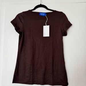 Permanent Vacation Japanese Wool Brown Short Sleeve Tee